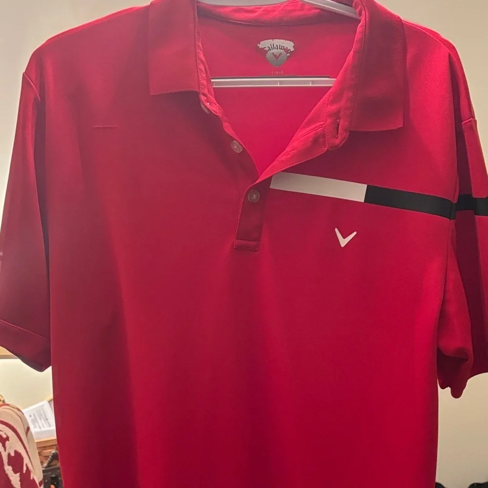 Callaway Men's Bold Red Polo Shirt - Picture 3 of 8